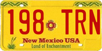NM license plate 198TRN