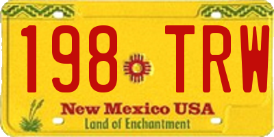 NM license plate 198TRW