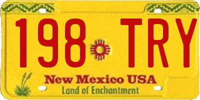 NM license plate 198TRY