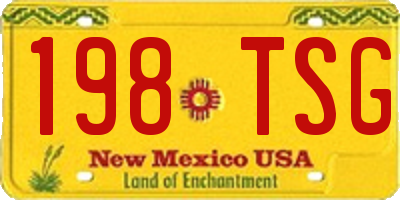 NM license plate 198TSG