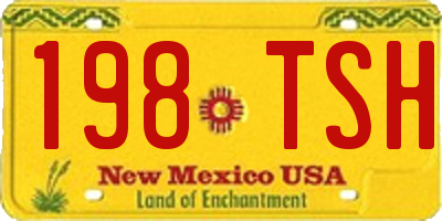 NM license plate 198TSH