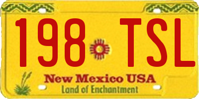 NM license plate 198TSL