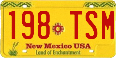 NM license plate 198TSM