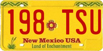 NM license plate 198TSU