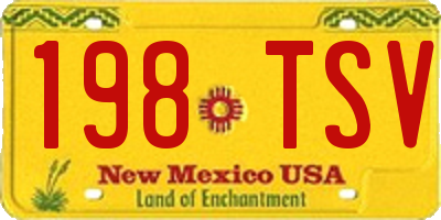 NM license plate 198TSV