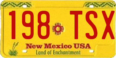 NM license plate 198TSX