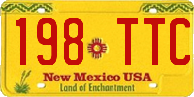 NM license plate 198TTC