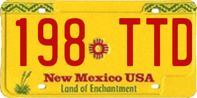 NM license plate 198TTD