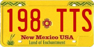 NM license plate 198TTS