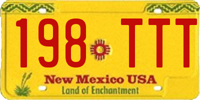 NM license plate 198TTT