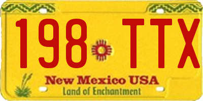 NM license plate 198TTX
