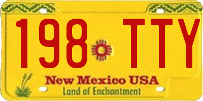 NM license plate 198TTY