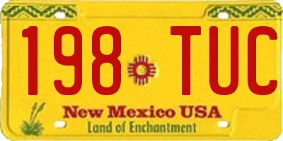 NM license plate 198TUC