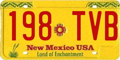NM license plate 198TVB