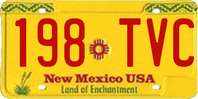 NM license plate 198TVC