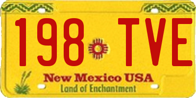 NM license plate 198TVE