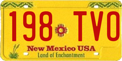 NM license plate 198TVO