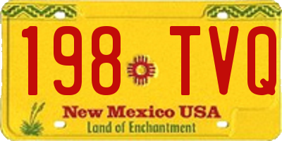 NM license plate 198TVQ