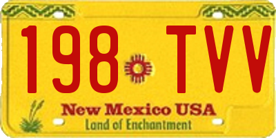 NM license plate 198TVV