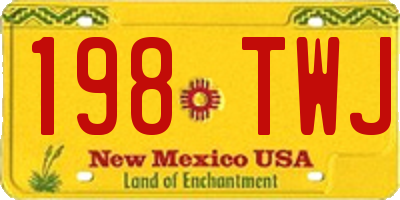NM license plate 198TWJ