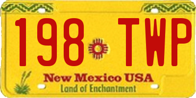 NM license plate 198TWP