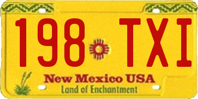 NM license plate 198TXI