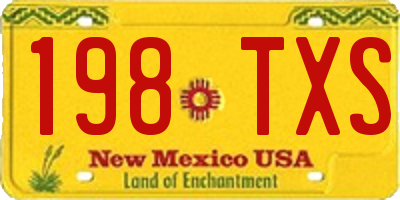 NM license plate 198TXS