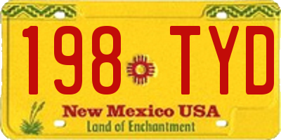 NM license plate 198TYD