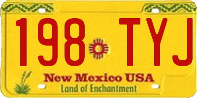 NM license plate 198TYJ