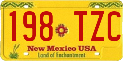 NM license plate 198TZC