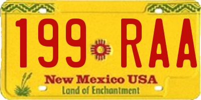 NM license plate 199RAA