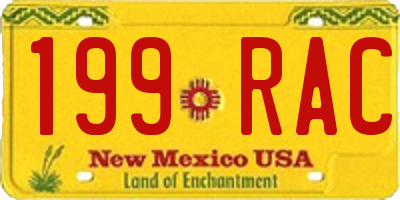 NM license plate 199RAC