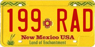 NM license plate 199RAD