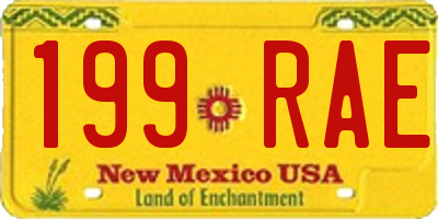 NM license plate 199RAE