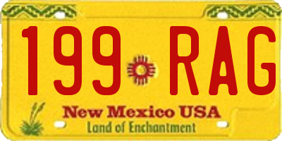 NM license plate 199RAG