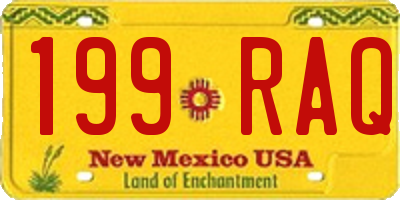 NM license plate 199RAQ