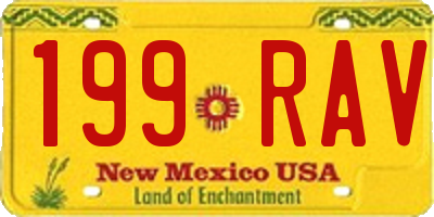 NM license plate 199RAV