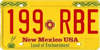 NM license plate 199RBE