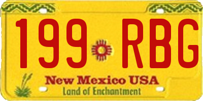 NM license plate 199RBG