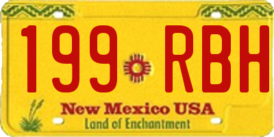 NM license plate 199RBH