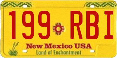 NM license plate 199RBI