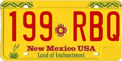 NM license plate 199RBQ
