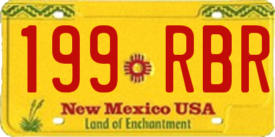 NM license plate 199RBR