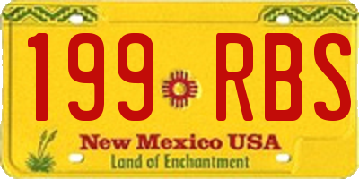 NM license plate 199RBS