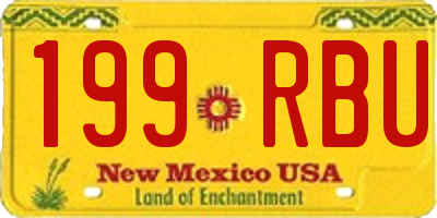NM license plate 199RBU