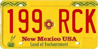 NM license plate 199RCK