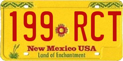 NM license plate 199RCT