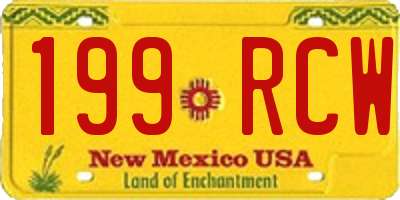 NM license plate 199RCW