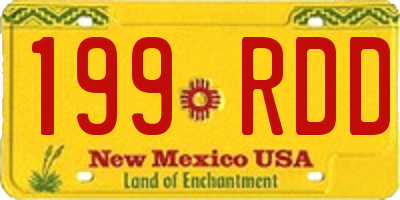 NM license plate 199RDD