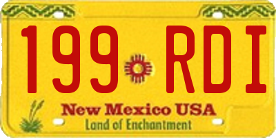 NM license plate 199RDI
